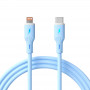 Akyga AK-USB-72 USB-C - Lightning silikoonkaabel, USB 2.0, 30 W, 1 m, sinine