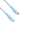 Akyga AK-USB-72 USB-C - Lightning silikoonkaabel, USB 2.0, 30 W, 1 m, sinine