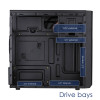 Akyga AK17BK Micro ATX tornkorpus, 2x USB 3.0, ilma toiteplokita, must
