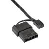 Akyga AW-12E-BR 120 mm korpusventilaator, 33 punast LED-i, Molex, must