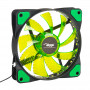 Akyga AW-12E-BG 120 mm korpuseventilaator, 33 rohelist LED-i, Molex, must