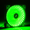 Akyga AW-12E-BG 120 mm korpuseventilaator, 33 rohelist LED-i, Molex, must