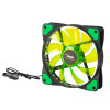 Akyga AW-12E-BG 120 mm korpuseventilaator, 33 rohelist LED-i, Molex, must
