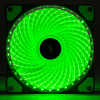 Akyga AW-12E-BG 120 mm korpuseventilaator, 33 rohelist LED-i, Molex, must