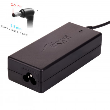 Akyga AK-ND-30 toiteadapter 12 V, 5 A, 60 W, 5,5 x 2,5 mm, mini-PC / LED, 1,2 m