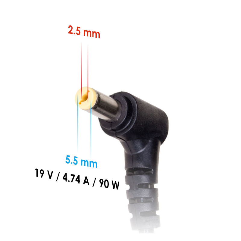 Akyga AK-ND-36 sülearvuti autolaadija 19 V / 4,74 A, 90 W, 5,5 x 2,5 mm, ASUS / Toshiba sülearvutitele