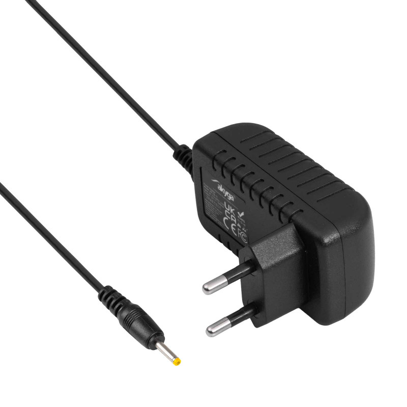 Akyga AK-TB-21 universaalne toiteadapter 5 V / 2 A 10 W, DC 2,5 x 0,7 mm, 1,5 m, must