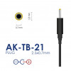 Akyga AK-TB-21 universaalne toiteadapter 5 V / 2 A 10 W, DC 2,5 x 0,7 mm, 1,5 m, must