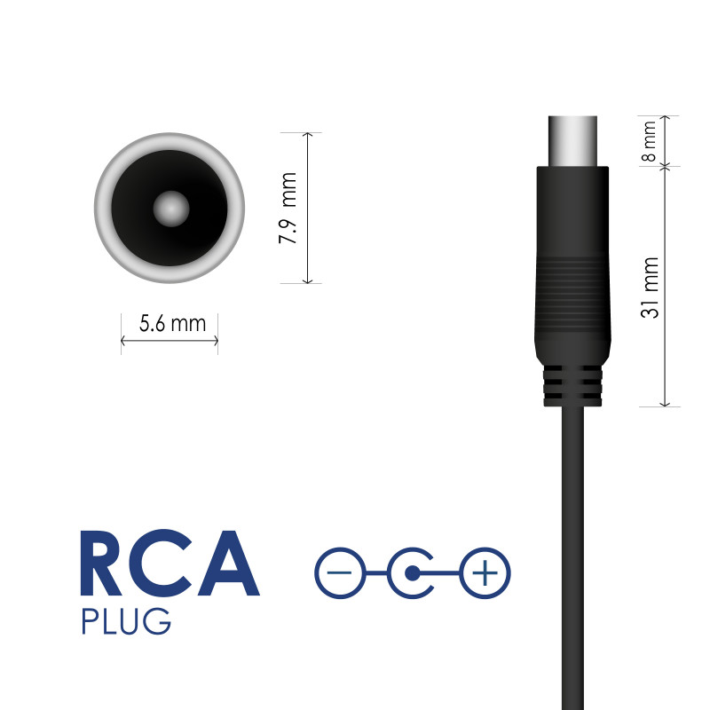 Akyga AK-EV-07 elektritõukeratta laadija Xiaomi Mijia 36 V jaoks, 42 V / 1,7 A 72 W, RCA 7,9 x 5,6 mm, 1 m