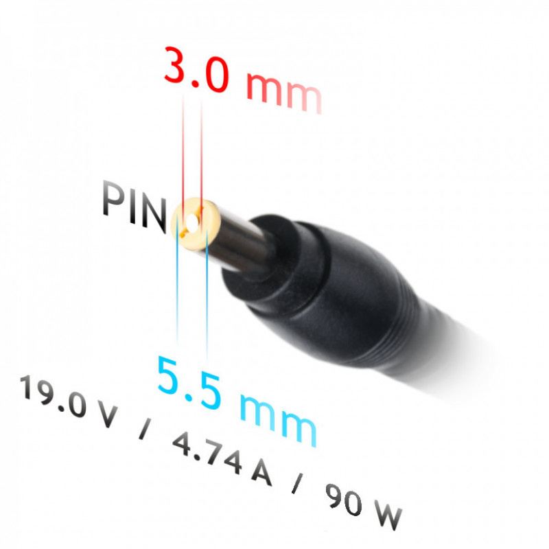 Akyga AK-ND-37 sülearvuti autolaadija 19 V / 4,74 A, 90 W, 5,5 x 3,0 mm + tihvt, Samsung sülearvutitele