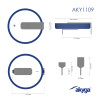 Akyga AKY1109 CR2032 HP2B liitiumaku 3 V 210 mAh 2 kontaktiga, 15,2 mm samm (THT)