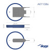 Akyga AKY1086 CR2032 PP3A liitiumaku 3 V 210 mAh 3 kontaktiga, 4 mm sammuga (THT)