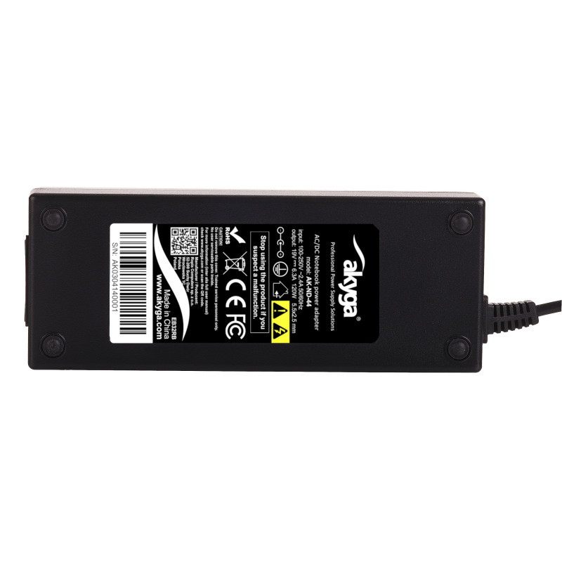Akyga AK-ND-44 sülearvuti toiteadapter 19 V / 6,3 A, 120 W, 5,5 x 2,5 mm, 1,2 m