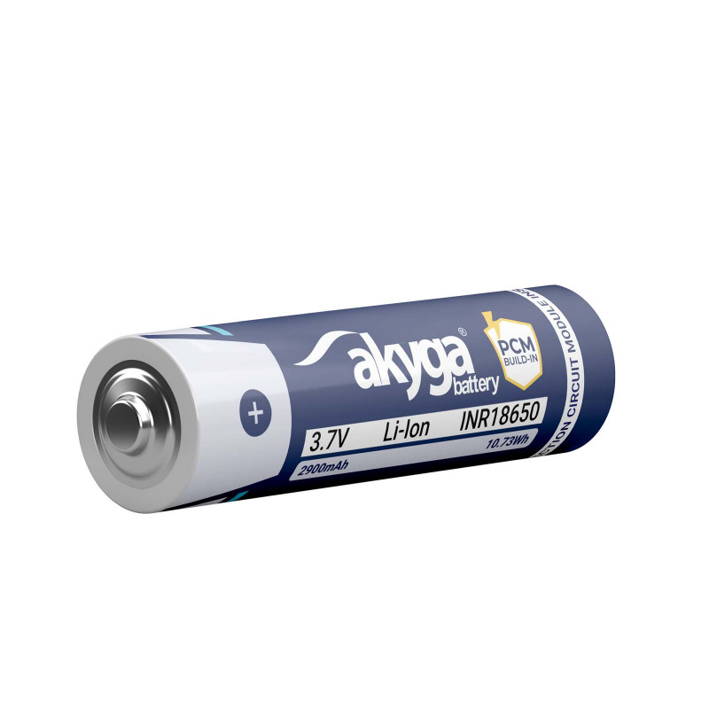 Akyga AKY2455 INR18650-29M liitiumioon 18650 aku 3,7 V 2900 mAh PCM-kaitsega