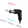 Akyga AK-ND-46 sülearvuti toiteadapter 18,5 V / 6,5 A, 120 W, 7,4 x 5,0 mm + tihvt, 1,2 m, HP sülearvutitele