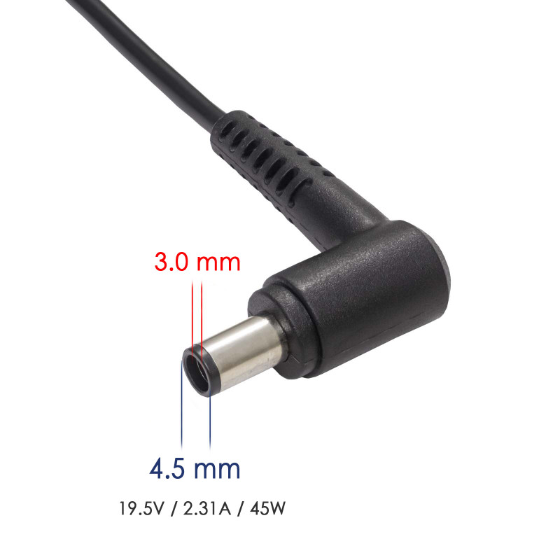 Akyga AK-ND-68 sülearvuti toiteadapter 19,5 V / 2,31 A, 45 W, 4,5 x 3,0 mm + tihvt, 1,2 m, Dell sülearvutitele