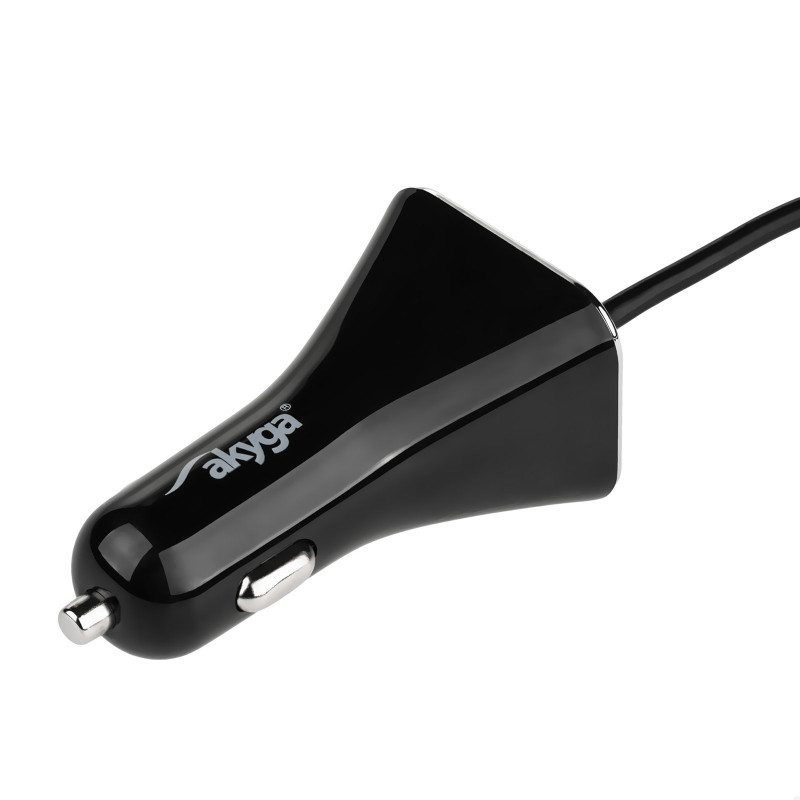 Autolaadija 12/24V Akyga AK-CH-10 45W 4x USB-A 5V / 9A modulaarne must