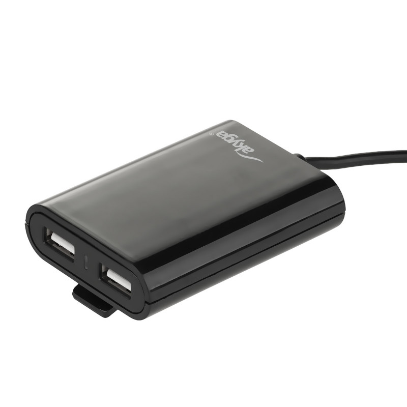 Autolaadija 12/24V Akyga AK-CH-10 45W 4x USB-A 5V / 9A modulaarne must