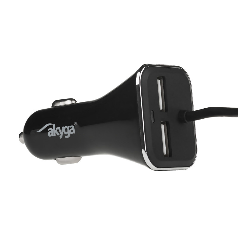 Autolaadija 12/24V Akyga AK-CH-10 45W 4x USB-A 5V / 9A modulaarne must
