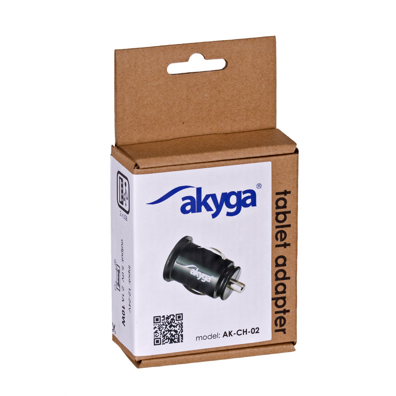 Autolaadija 12/24V Akyga AK-CH-02 10.5W 2x USB-A 5V / 2.1A must