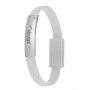 Akyga AK-AD-47 käevõrukujuline USB-kaabel, USB-C (m) / USB-A, USB 2.0, 23 cm, valge