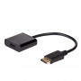 Akyga AK-AD-11 muunduradapter kaabliga DisplayPort pistik – HDMI pesa, 15 cm, must