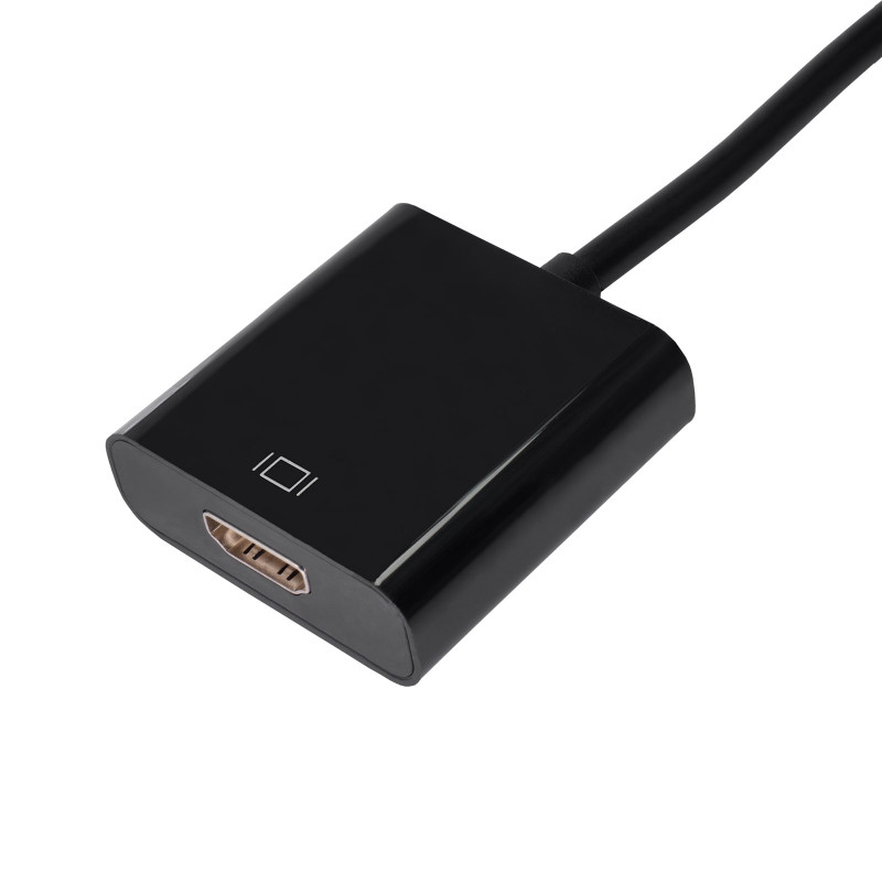 Akyga AK-AD-11 muunduradapter kaabliga DisplayPort pistik – HDMI pesa, 15 cm, must