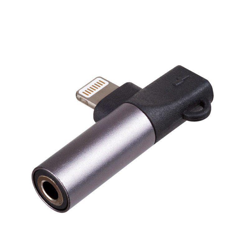Akyga AK-AD-63 adapter Lightning (m) – Lightning (f) + 3,5 mm pesa (f), must