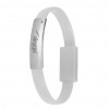 Akyga AK-AD-34 käevõrukujuline USB-kaabel, micro USB-B (m) / USB-A, USB 2.0, 23 cm, valge