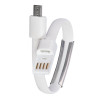 Akyga AK-AD-34 käevõrukujuline USB-kaabel, micro USB-B (m) / USB-A, USB 2.0, 23 cm, valge