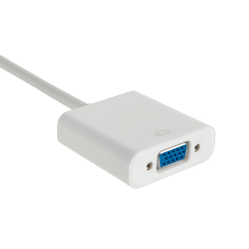 Akyga AK-AD-39 Mini DisplayPort (M) - VGA (F) adapterkaabel, 15 cm, valge