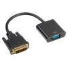 Akyga AK-AD-50 adapter kaabliga DVI-D 24+1 (pistik) – VGA (pesa), 15 cm