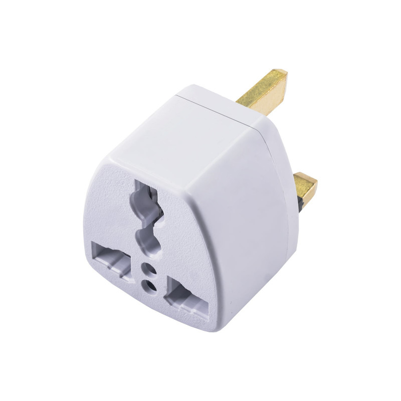 Akyga AK-AD-59 reisiadapter US / AU / EU – UK, 250 V, 10 A, valge