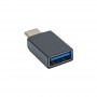 Akyga AK-AD-54 OTG-adapter USB-C (pistik) – USB-A 3.0 (pesa), must