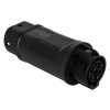 Akyga AK-SC-E09 elektriauto laadimisadapter Type 1 (J1772) pesa – Type 2 (IEC 62196-2) pistik, 1-faasiline, 32 A, must