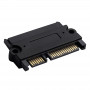 Akyga AK-CA-83 SATA 22-kontaktiline (15+7) adapter pesa – pistik, must
