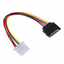 Akyga AK-CA-11 SATA toide (M) - Molex (F) adapterkaabel, 15 cm