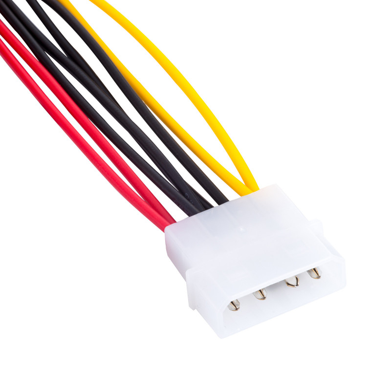 Akyga AK-CA-16 Molex (M) - 2x SATA toite (F) jaoturkaabel, 15 cm