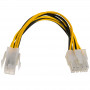 Akyga AK-CA-10 ATX P4 4-pin (M) - EPS 8-pin (F) toiteadapteri kaabel, 15 cm