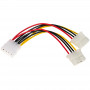 Akyga AK-CA-15 Molex (M) - 2x Molex (F) toitejaoturkaabel, 15 cm