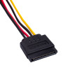 Akyga AK-CA-31 SATA toitejagaja kaabel, SATA (pistik) – 2x SATA (pesa), 2x 15 cm