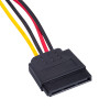 Akyga AK-CA-31 SATA toitejagaja kaabel, SATA (pistik) – 2x SATA (pesa), 2x 15 cm