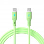Akyga AK-USB-69 USB-kaabel USB-C (m) / USB-C (m), USB 2.0, 60W, 1 m, roheline, silikoon
