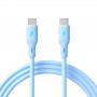 Akyga AK-USB-68 USB-kaabel USB-C (m) / USB-C (m), USB 2.0, 60W, 1 m, sinine, silikoon