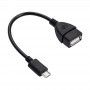 Akyga AK-AD-09 Micro USB-B (M) - USB-A (F) OTG adapterkaabel, 15 cm, must