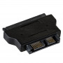 Akyga AK-CA-53 Slim SATA (pistik) – SATA 22-kontaktiline (pesa) adapter, must