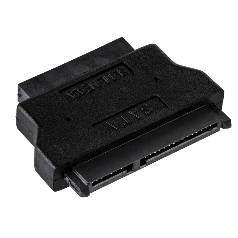 Akyga AK-CA-53 Slim SATA (pistik) – SATA 22-kontaktiline (pesa) adapter, must