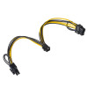 Akyga AK-CA-55 graafikakaardi toitejagaja PCI-E 6-kontaktiline (pesa) – 2x PCI-E 6+2-kontaktiline (pistik), 2x 15 cm