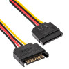 Akyga AK-CA-41 SATA toitejagaja kaabel, SATA (pistik) – 3x SATA (pesa), 3x 15 cm