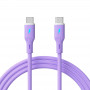 Akyga AK-USB-70 USB-kaabel USB-C (m) / USB-C (m), USB 2.0, 60W, 1 m, lilla, silikoon